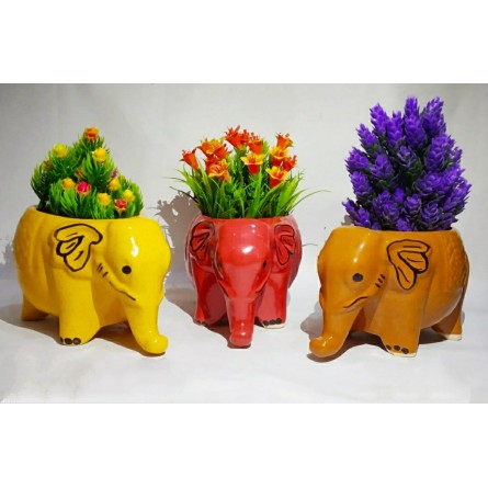 Colorful Elephant Ceramic Pot Any Color 265(per/piece)